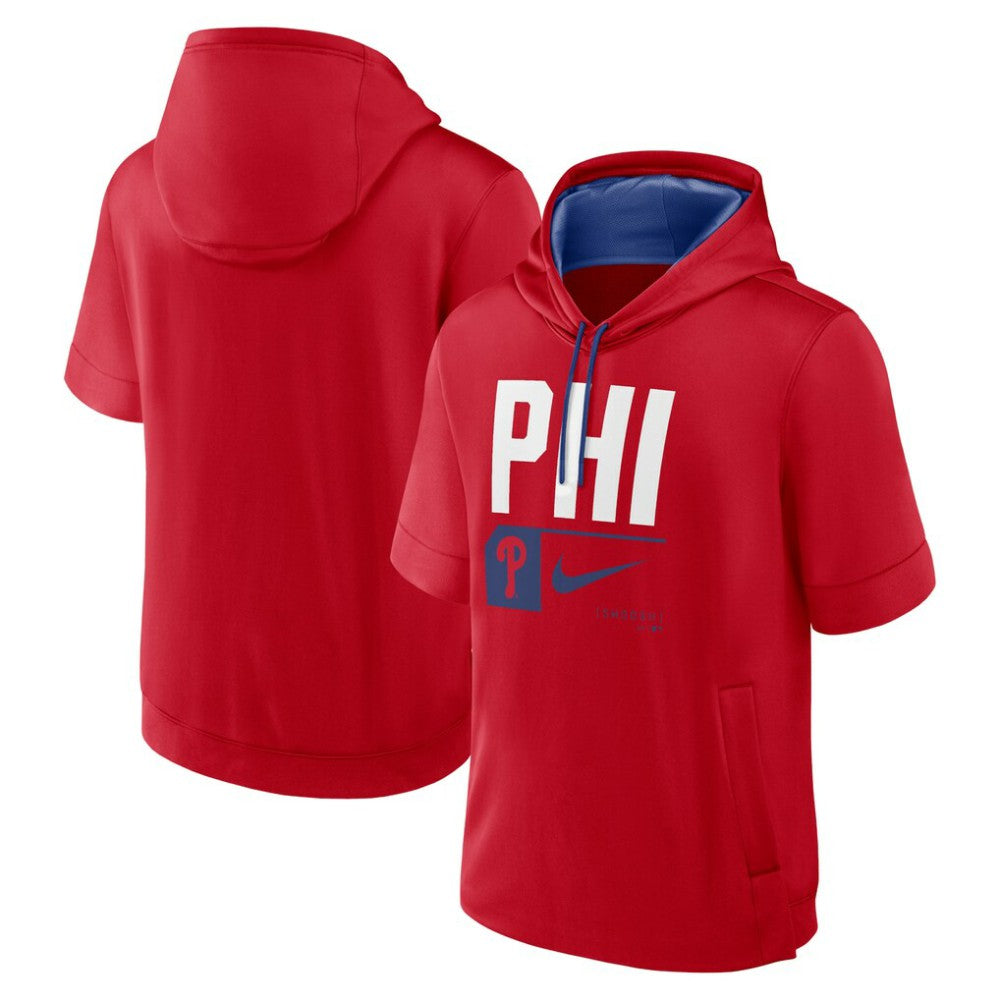 Philadelphia Phillies Nike Tri Code Lockup Short Sleeve Pullover Hoodie - MLB Hoodies