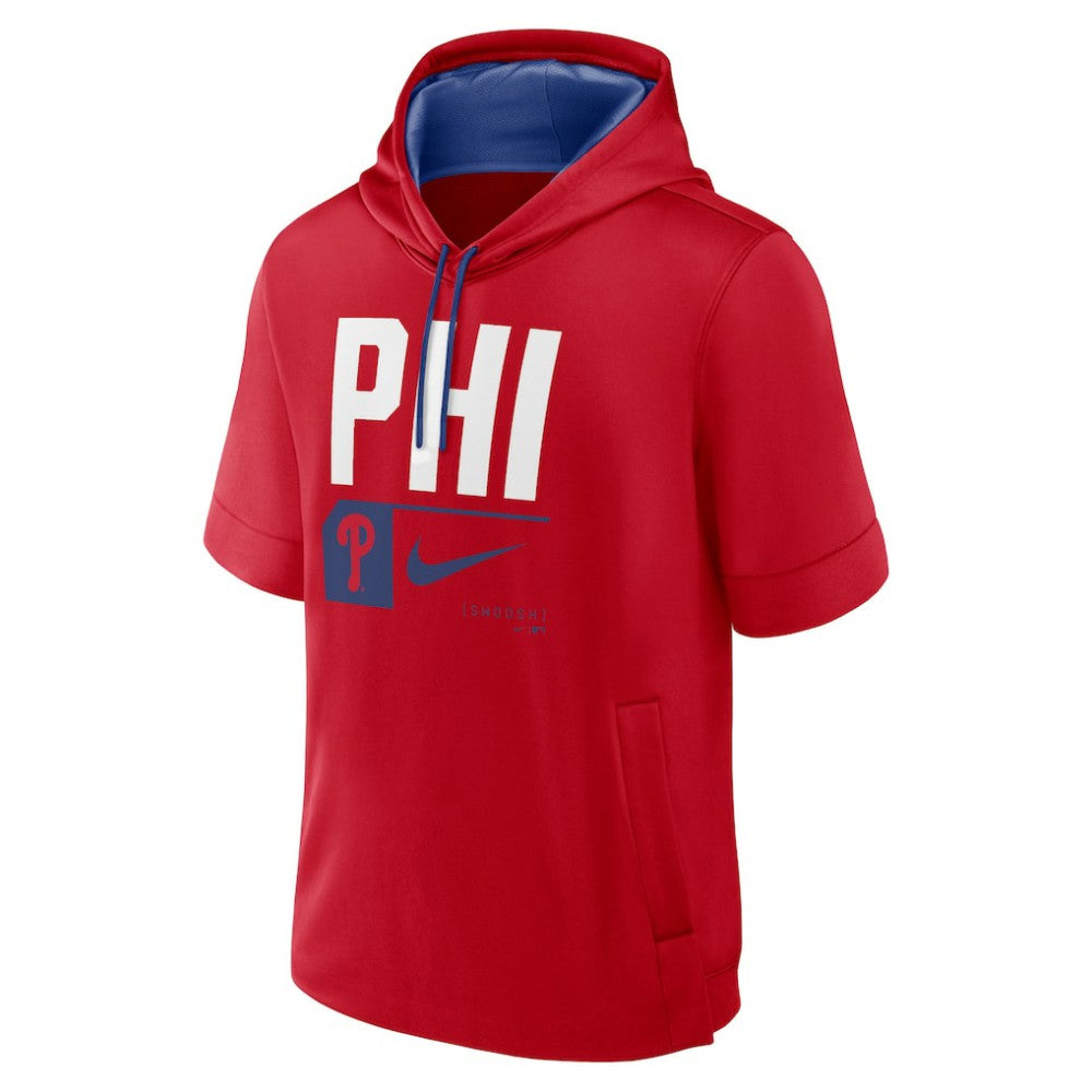 Philadelphia Phillies Nike Tri Code Lockup Short Sleeve Pullover Hoodie - MLB Hoodies