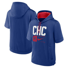 Chicago Cubs Nike Tri Code Lockup Short Sleeve Pullover Hoodie - MLB Hoodies