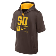 San Diego Padres Nike Tri Code Lockup Short Sleeve Pullover Hoodie - MLB Hoodies