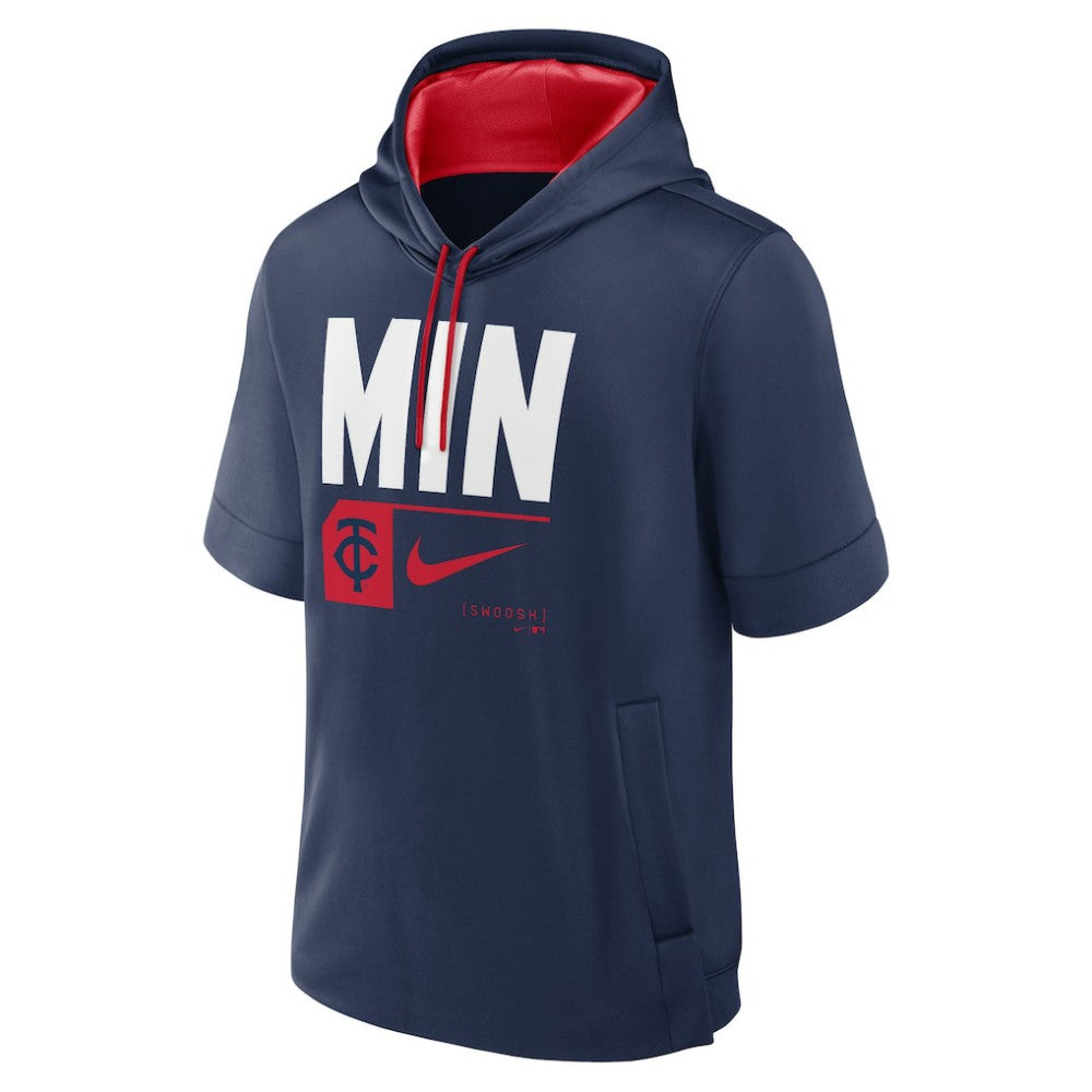 Minnesota Twins Nike Tri Code Lockup Short Sleeve Pullover Hoodie - MLB Hoodies