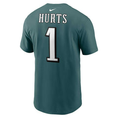 Philadelphia Eagles Jalen Hurts  Player Name & Number T-Shirt | NFL New