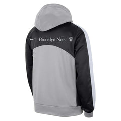 Silver/Black Brooklyn Nets Authentic Starting Five Force Performance Pullover Hoodie | NBA
