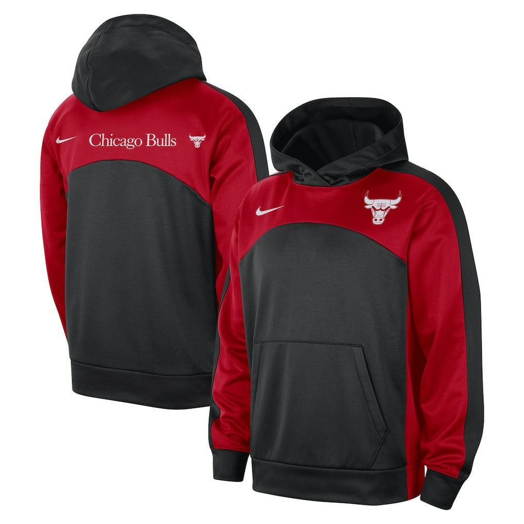 Black/Red Chicago Bulls Authentic Starting Five Force Performance Pullover Hoodie | NBA