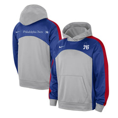 Gray/Royal Philadelphia 76ers Authentic Starting Five Force Performance Pullover Hoodie | NBA