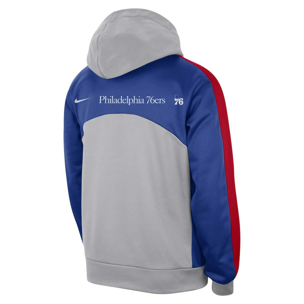 Gray/Royal Philadelphia 76ers Authentic Starting Five Force Performance Pullover Hoodie | NBA