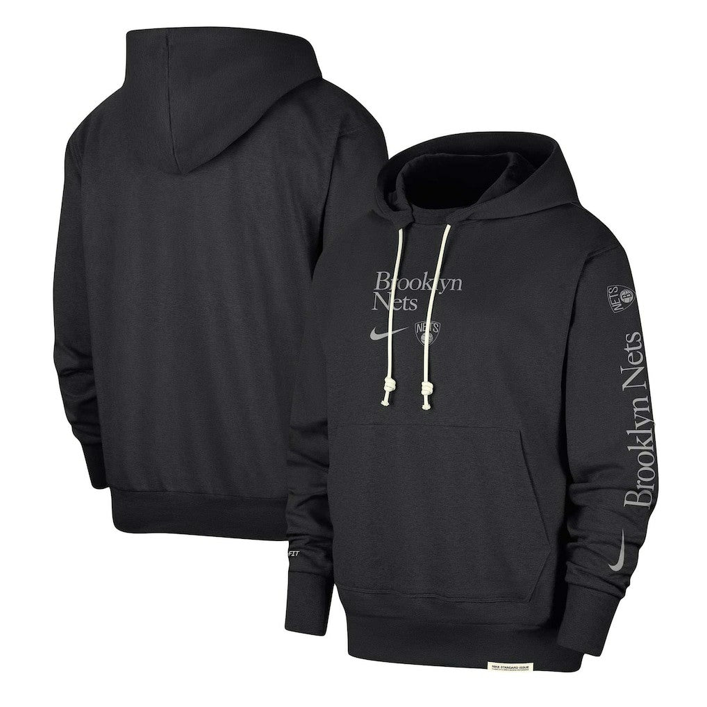 Black Brooklyn Nets Authentic Performance Pullover Hoodie | NBA