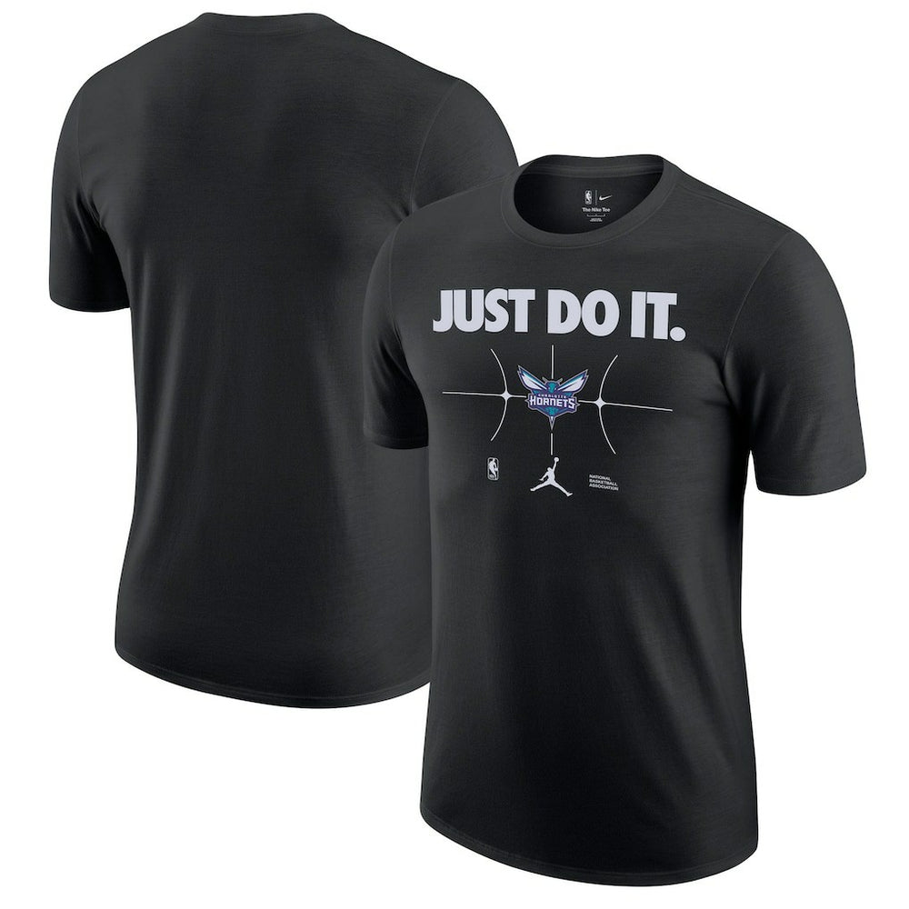 Black Charlotte Hornets Just Do It T-Shirt | NBA