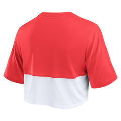 Philadelphia Phillies Fanatics Women's Color Split Boxy Cropped T-Shirt - MLB T-shirts