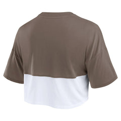 San Diego Padres Fanatics Women's Color Split Boxy Cropped T-Shirt - MLB T-shirts