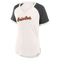 Baltimore Orioles Fanatics Women's For the Team Slub Raglan V-Neck Jersey T-Shirt - MLB Jerseys