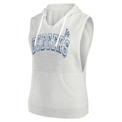 Los Angeles Dodgers Fanatics Women's Lounge Script Sleeveless Pullover Hoodie - MLB Hoodies