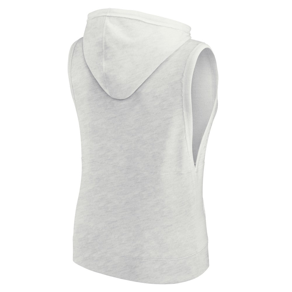 Los Angeles Dodgers Fanatics Women's Lounge Script Sleeveless Pullover Hoodie - MLB Hoodies