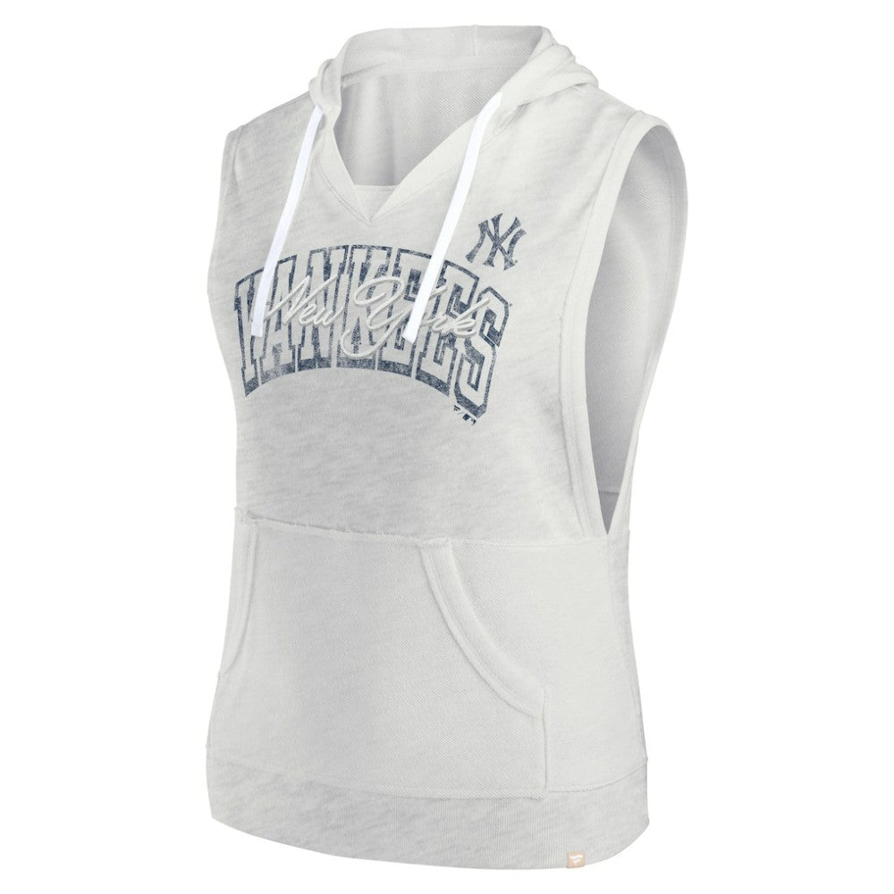 New York Yankees Fanatics Women's Lounge Script Sleeveless Pullover Hoodie - MLB Hoodies