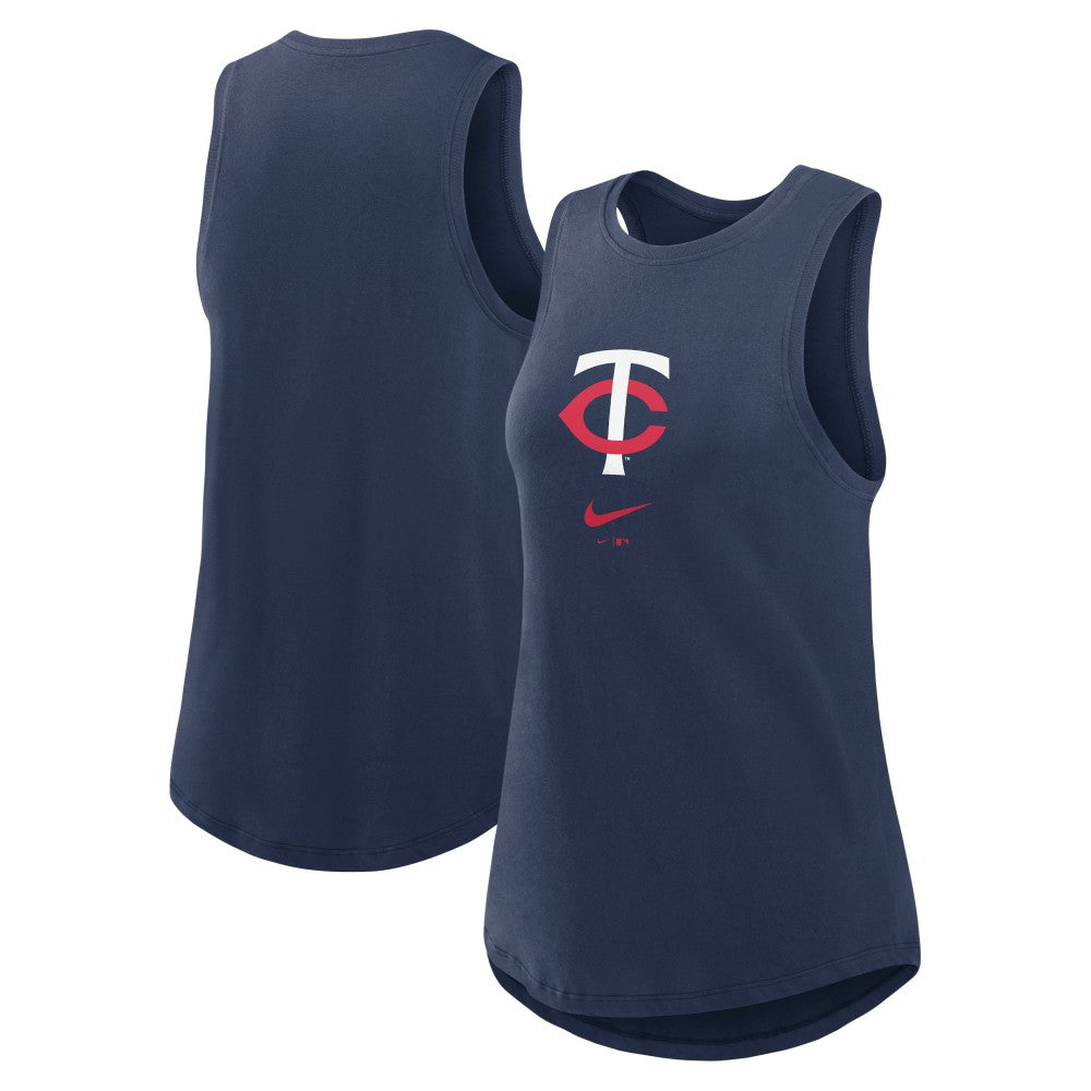 Minnesota Twins Nike Women's Legacy Icon High Neck Dri-FIT Tank Top - MLB Tanks
