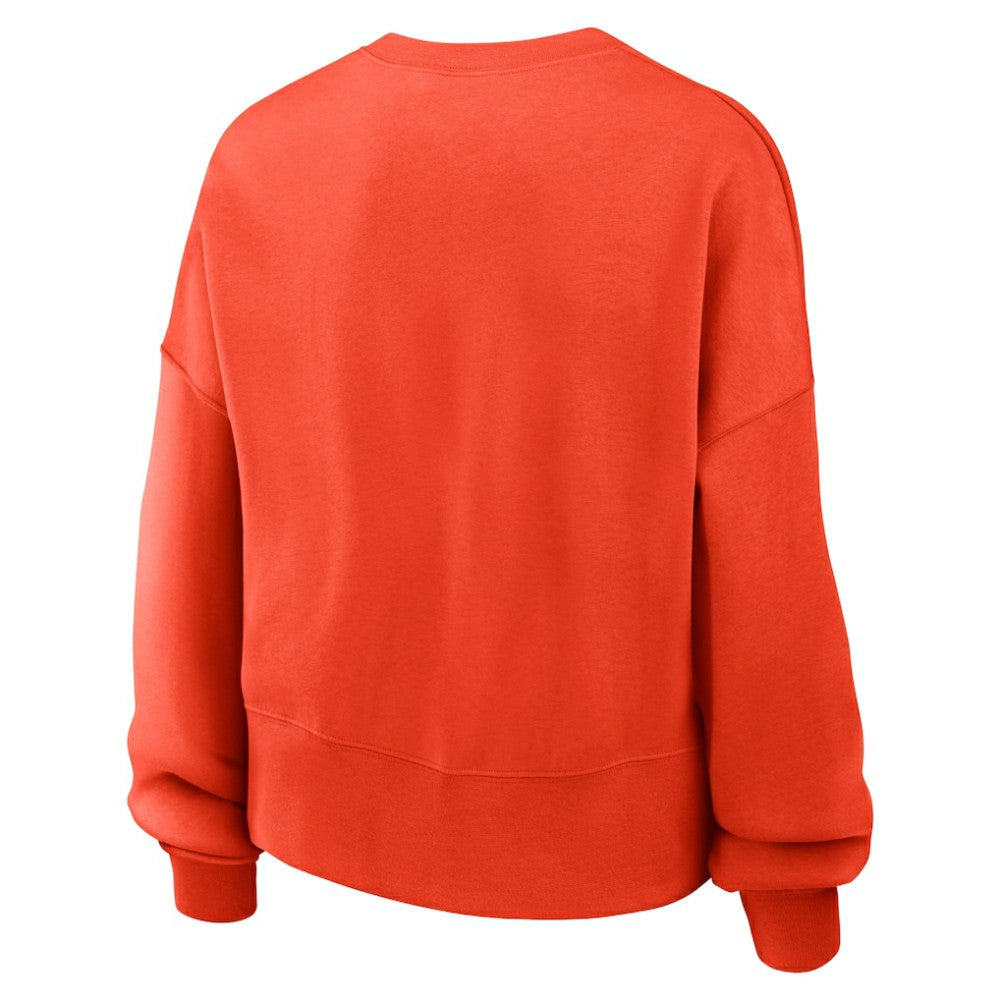 Houston Astros Nike Women's Oversized Cropped Pullover Sweatshirt - MLB Pullover