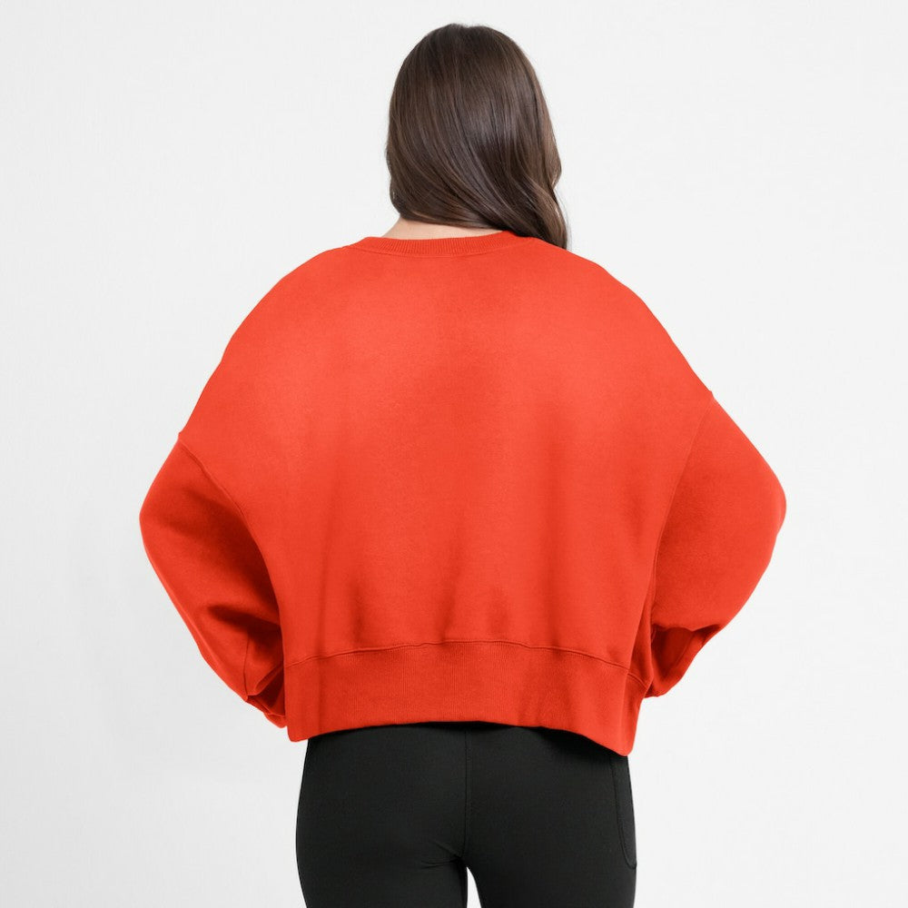 Houston Astros Nike Women's Oversized Cropped Pullover Sweatshirt - MLB Pullover