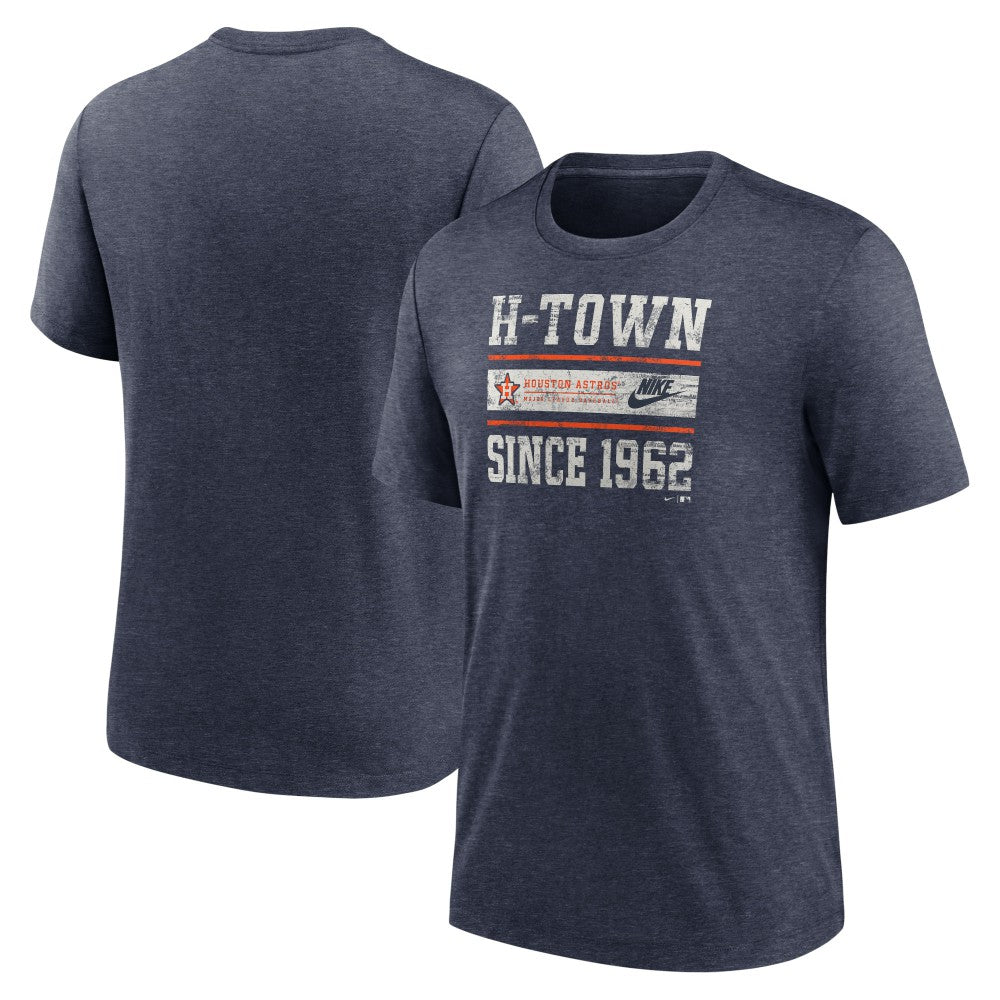 Houston Astros Nike Cooperstown Collection Local Stack Tri-Blend T-Shirt - MLB T-shirts