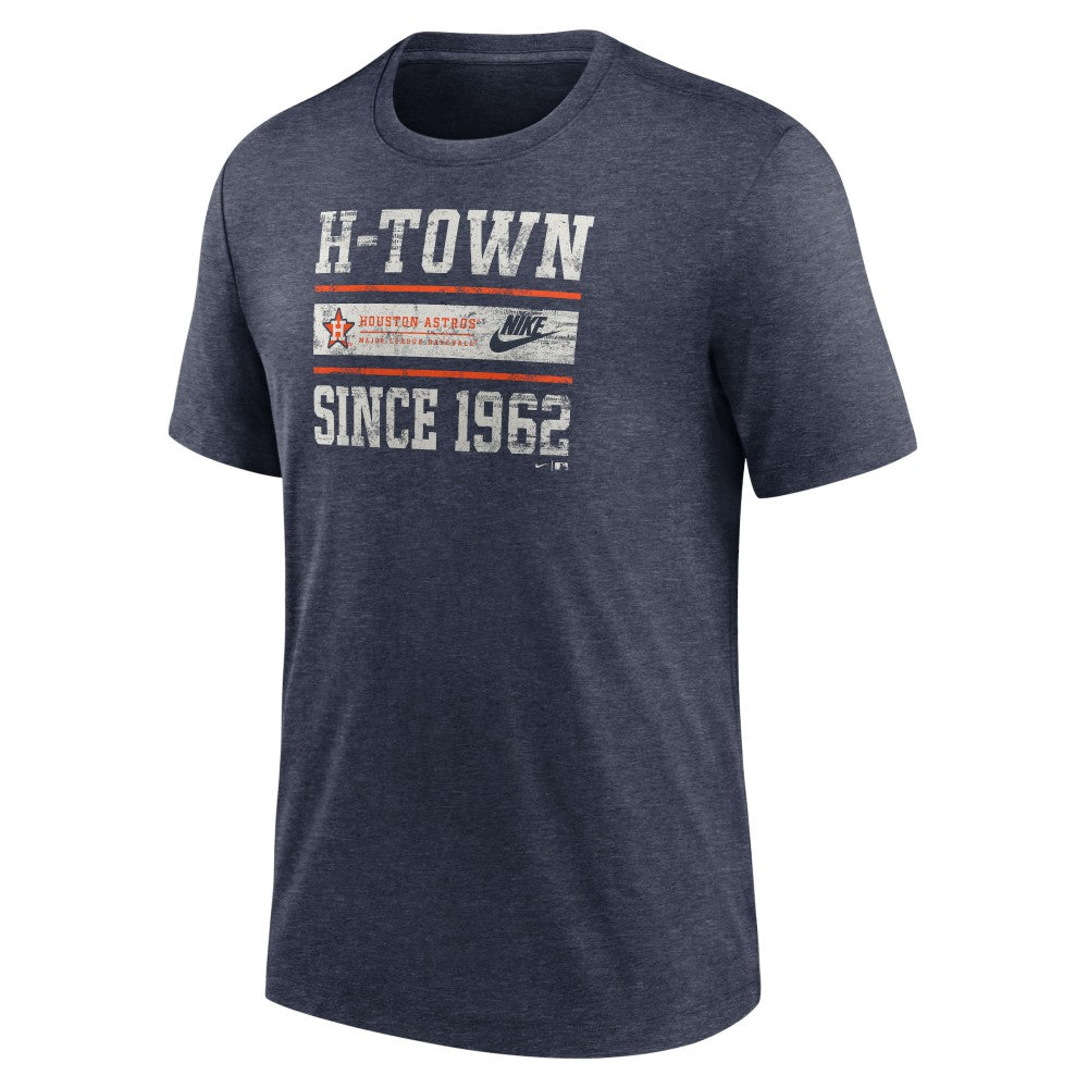 Houston Astros Nike Cooperstown Collection Local Stack Tri-Blend T-Shirt - MLB T-shirts