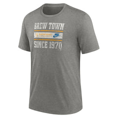 Milwaukee Brewers Nike Cooperstown Collection Local Stack Tri-Blend T-Shirt - MLB T-shirts
