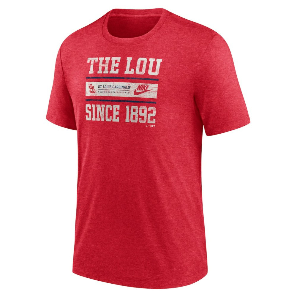 St. Louis Cardinals Nike Cooperstown Collection Local Stack Tri-Blend T-Shirt - MLB T-shirts