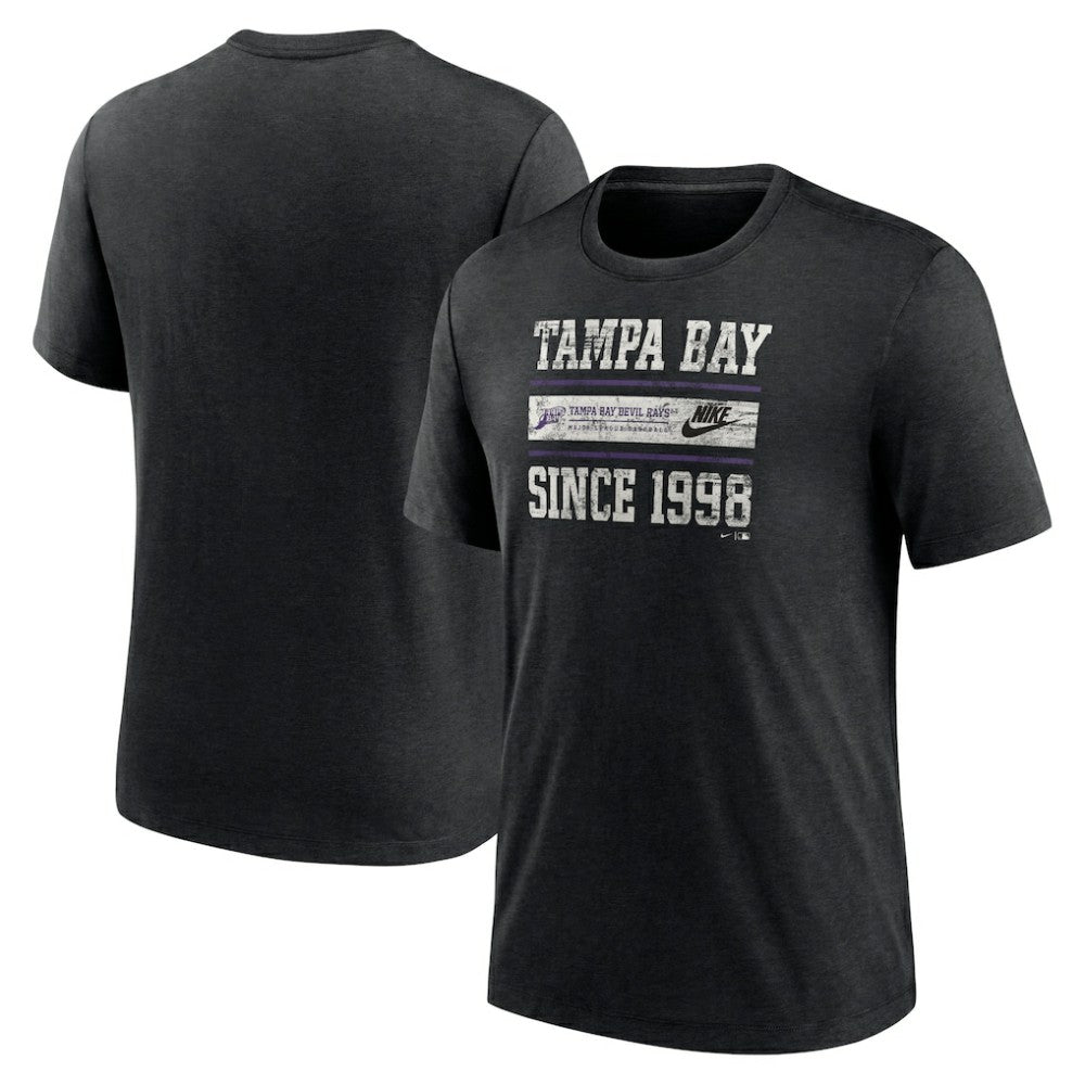 Tampa Bay Rays Nike Cooperstown Collection Local Stack Tri-Blend T-Shirt - MLB T-shirts