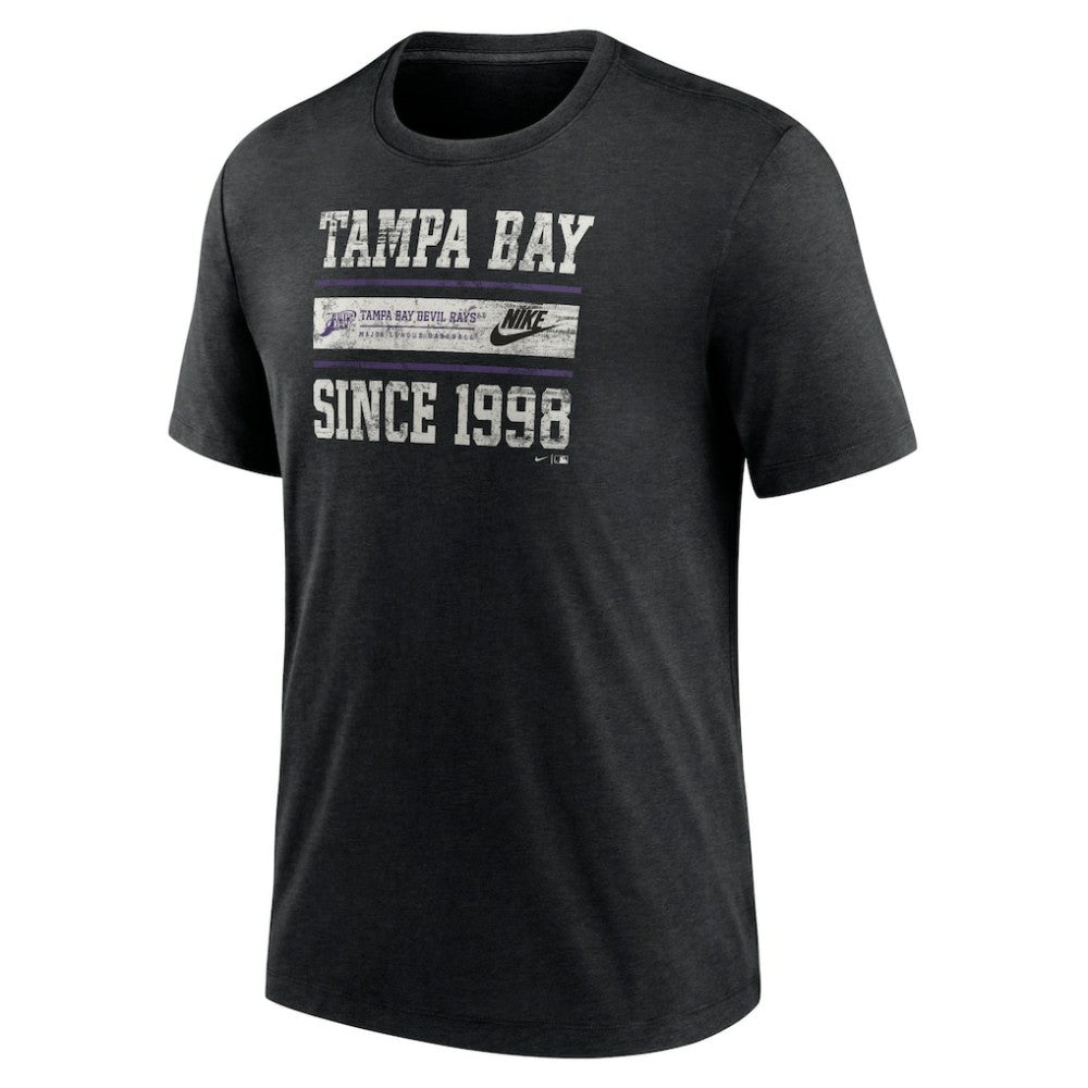 Tampa Bay Rays Nike Cooperstown Collection Local Stack Tri-Blend T-Shirt - MLB T-shirts