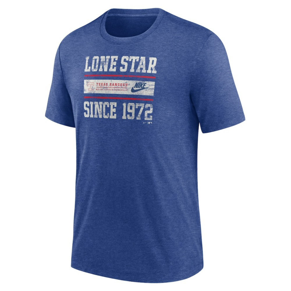 Texas Rangers Nike Cooperstown Collection Local Stack Tri-Blend T-Shirt - MLB T-shirts
