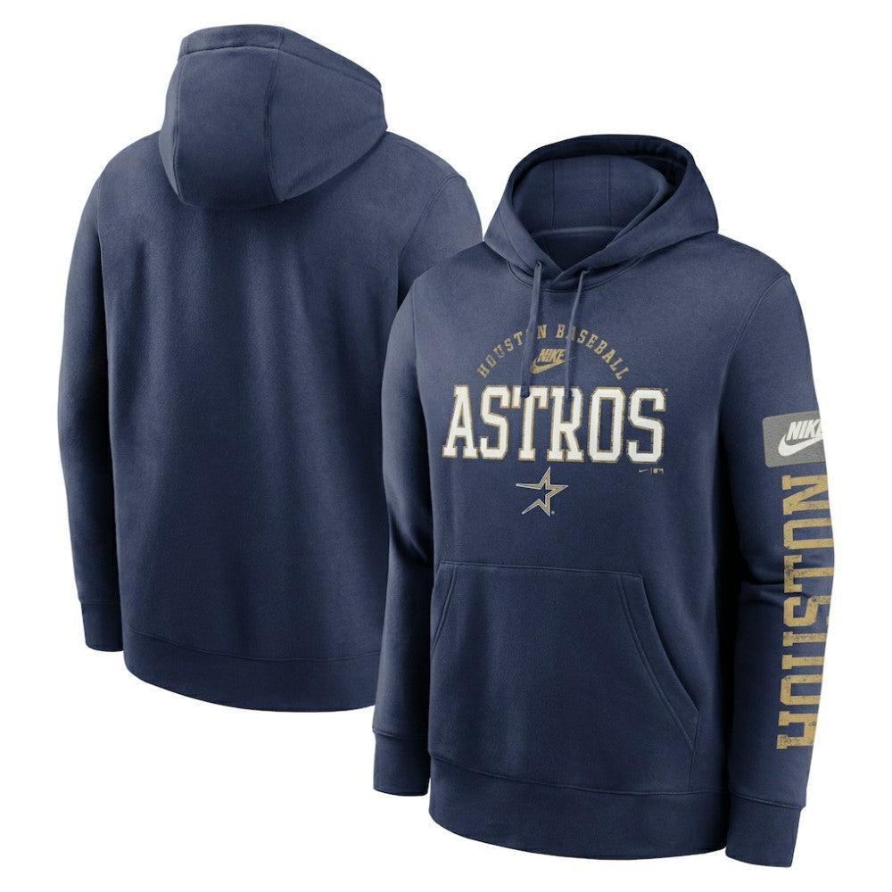 Houston Astros Nike Cooperstown Collection Splitter Club Fleece Pullover Hoodie - MLB Hoodies