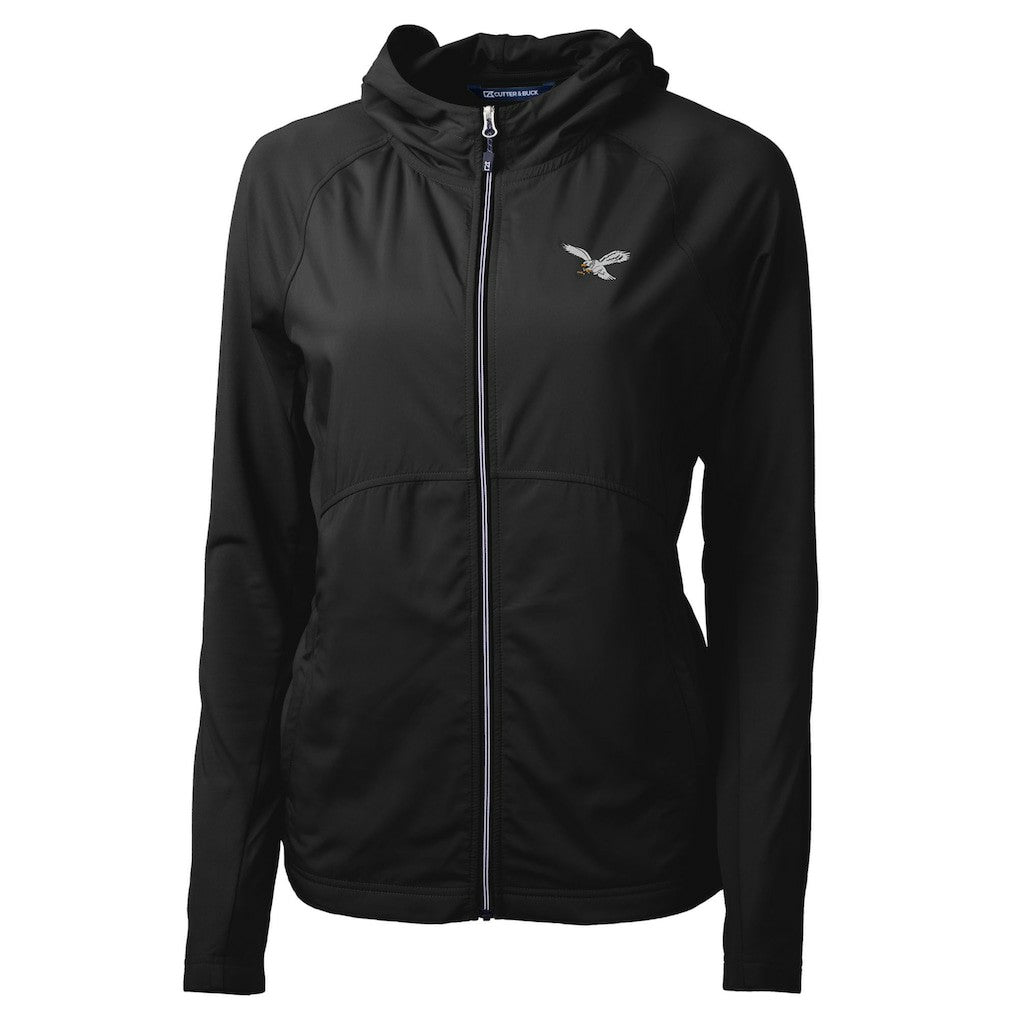 Philadelphia Eagles Cutter & Buck Women's Gridiron Classics Logo Adapt Eco Knit Hybrid Recycled Full-Zip Hoodie | NFL Near me