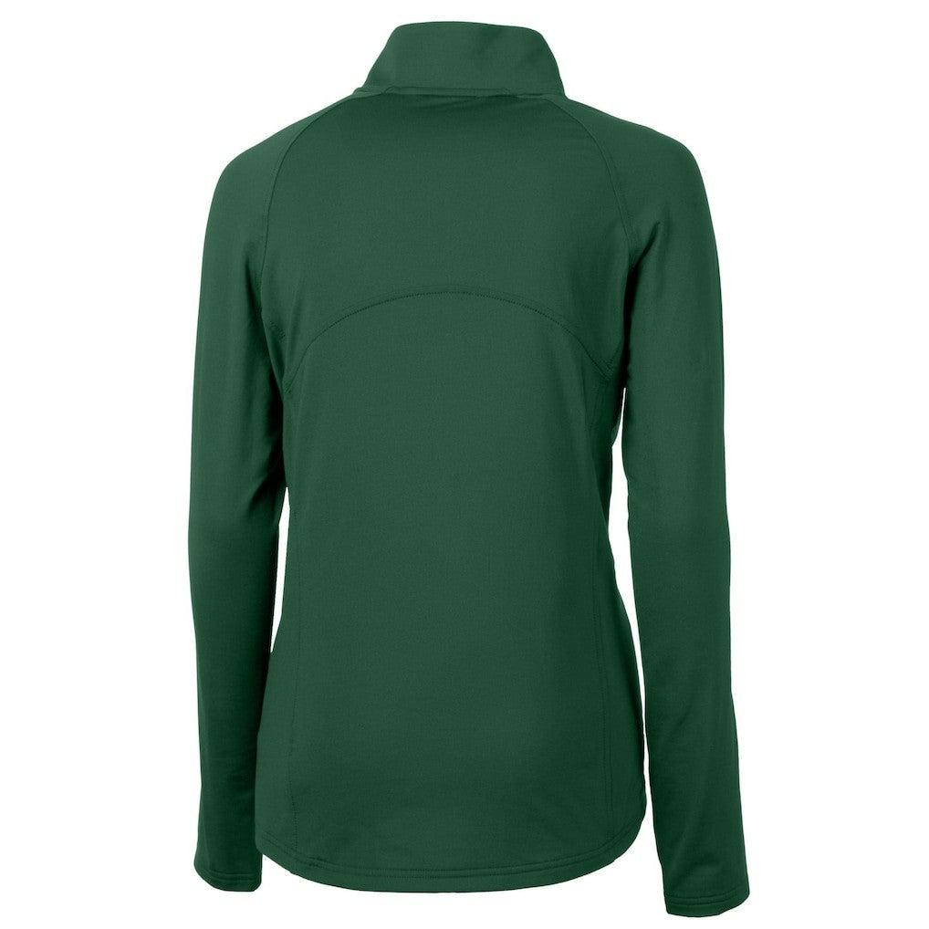 Philadelphia Eagles Cutter & Buck Women's Gridiron Classics Logo Adapt Eco Knit Stretch Recycled Half-Zip Pullover Top | NFL Discount