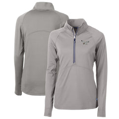 Philadelphia Eagles Cutter & Buck Women's Gridiron Classics Logo Adapt Eco Knit Stretch Recycled Half-Zip Pullover Top | NFL US