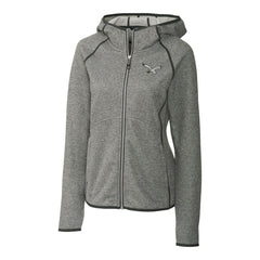 Philadelphia Eagles Cutter & Buck Women's Gridiron Classics Logo Mainsail Sweater-Knit Full-Zip Hoodie | NFL New