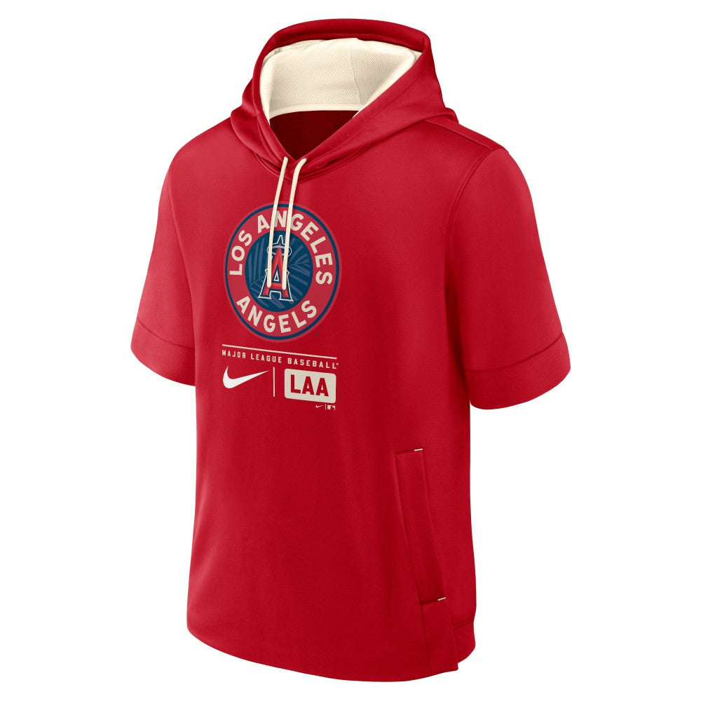 Los Angeles Angels Nike City Connect Color Block Short Sleeve Pullover Hoodie - MLB Hoodies