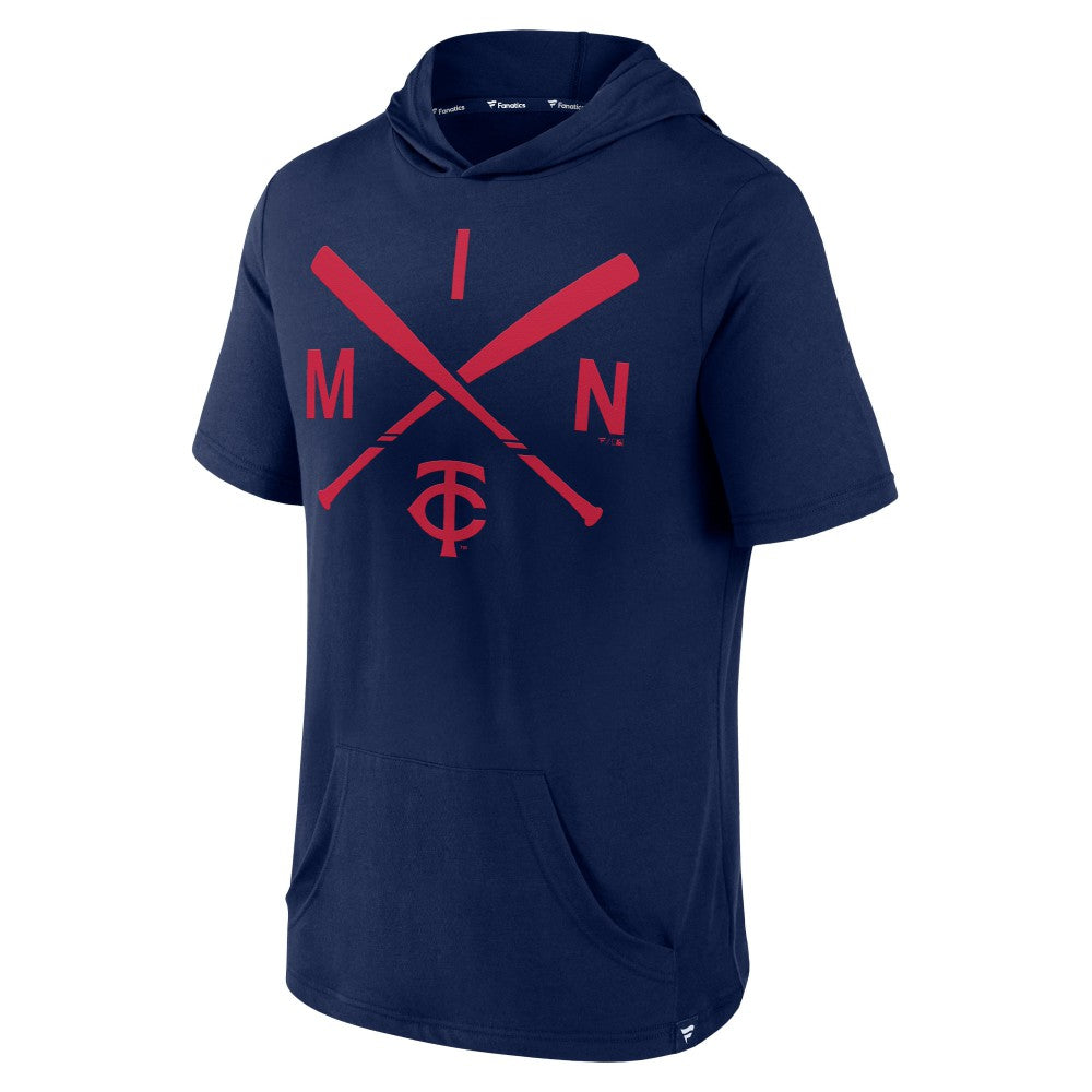 Minnesota Twins Fanatics Iconic Rebel Short Sleeve Hooded Top - MLB Tops