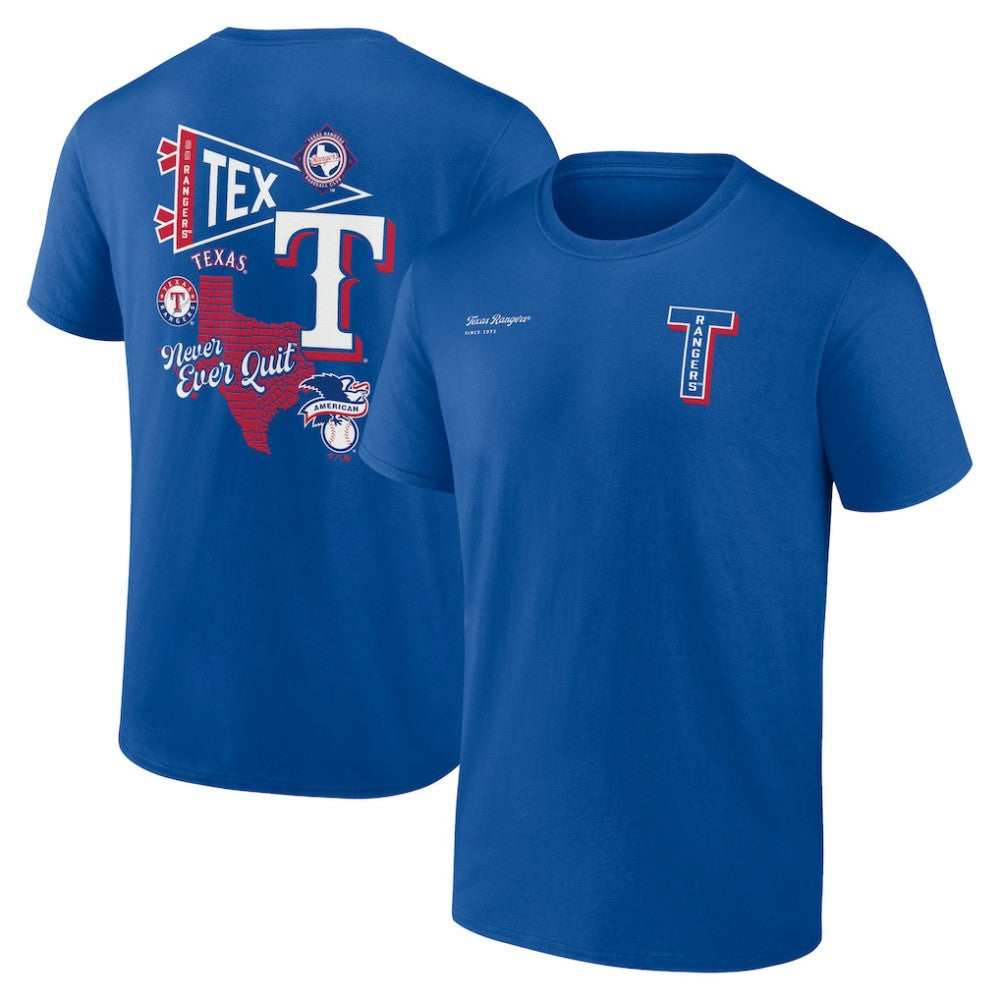 Texas Rangers Fanatics Split Zone T-Shirt - MLB T-shirts