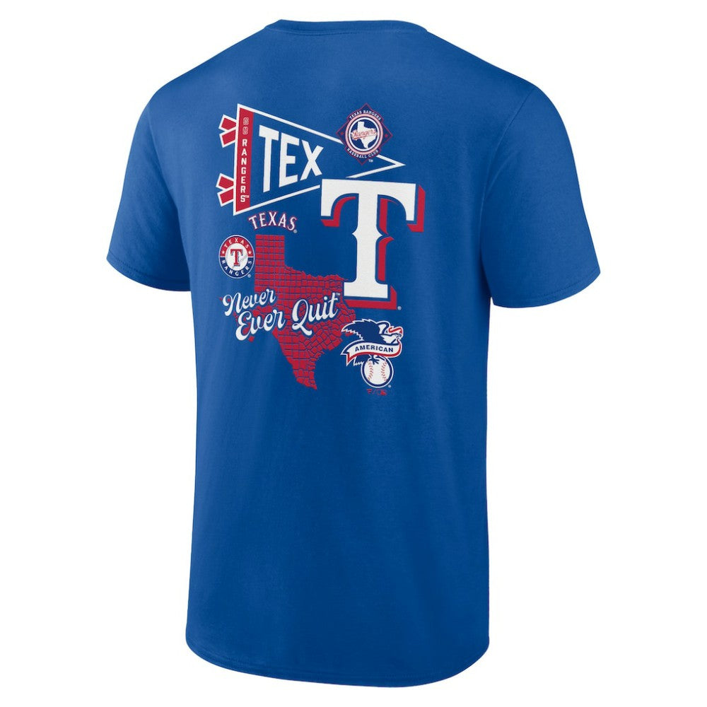 Texas Rangers Fanatics Split Zone T-Shirt - MLB T-shirts