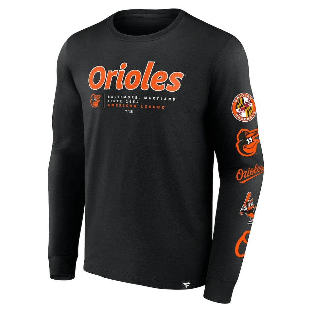 Baltimore Orioles Fanatics Strike the Goal Long Sleeve T-Shirt - MLB T-shirts