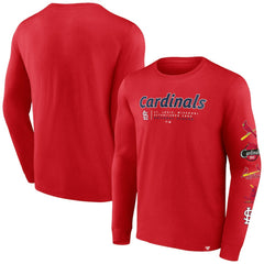 St. Louis Cardinals Fanatics Strike the Goal Long Sleeve T-Shirt - MLB T-shirts