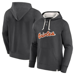 Fanatics Baltimore Orioles Black Plan for Adversity Henley Fleece Pullover Hoodie - MLB Hoodies