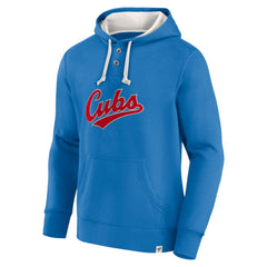 Fanatics Chicago Cubs Royal Plan for Adversity Henley Fleece Pullover Hoodie - MLB Hoodies