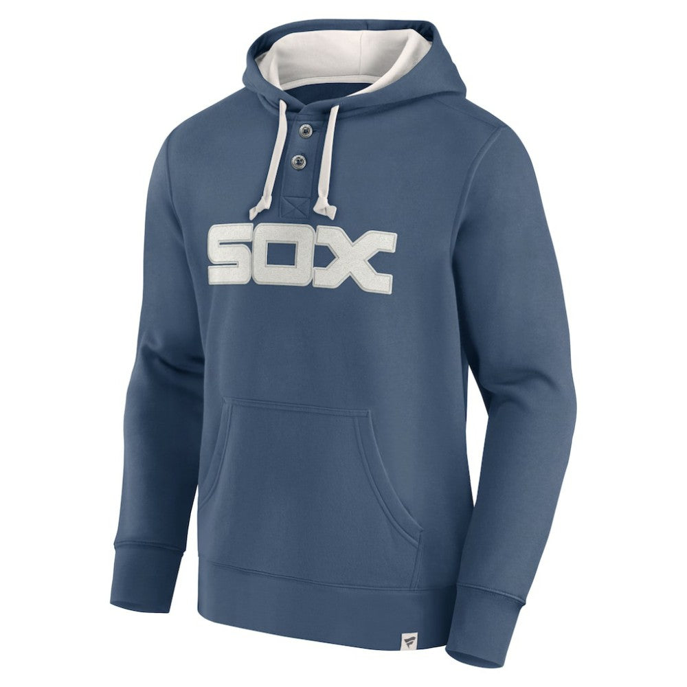 Fanatics Chicago White Sox Navy Plan for Adversity Henley Fleece Pullover Hoodie - MLB Hoodies