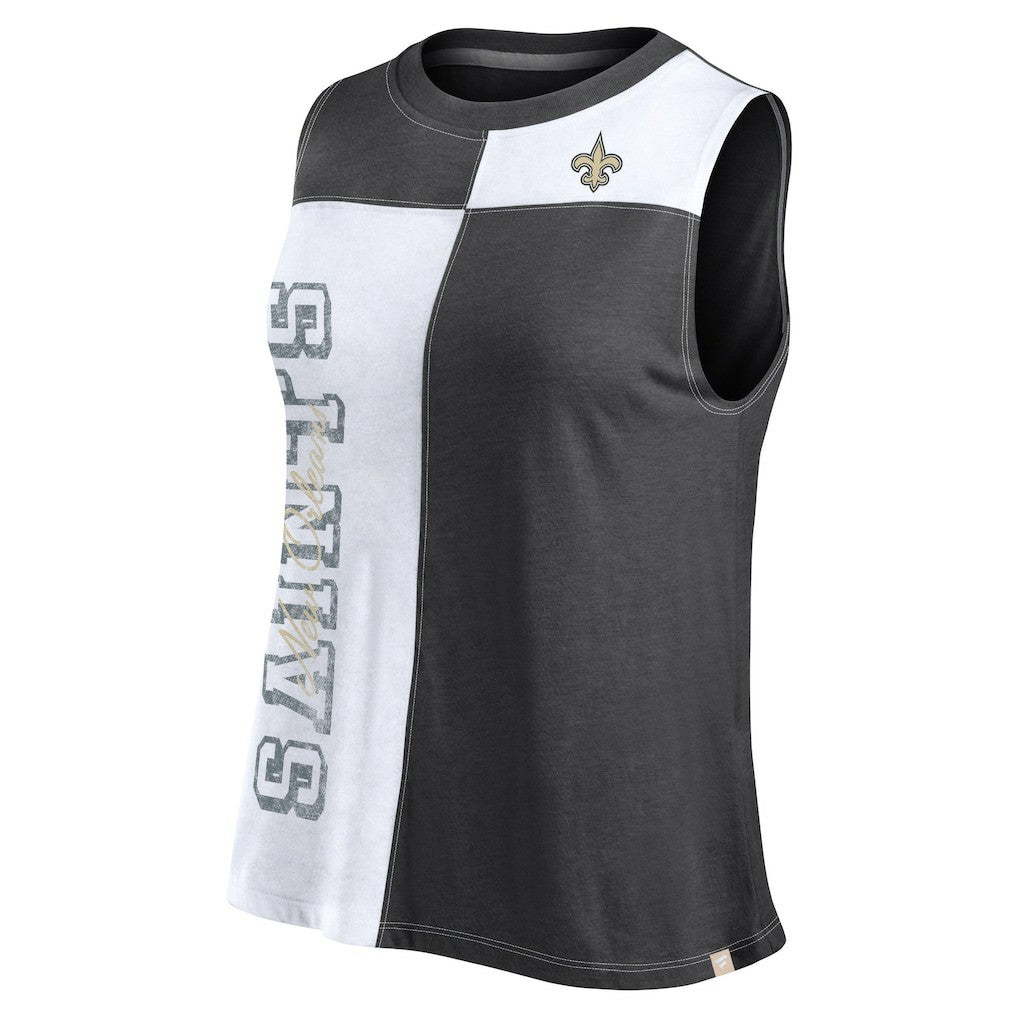 New Orleans Saints Women's Script Color Block Tank Top | NFL New