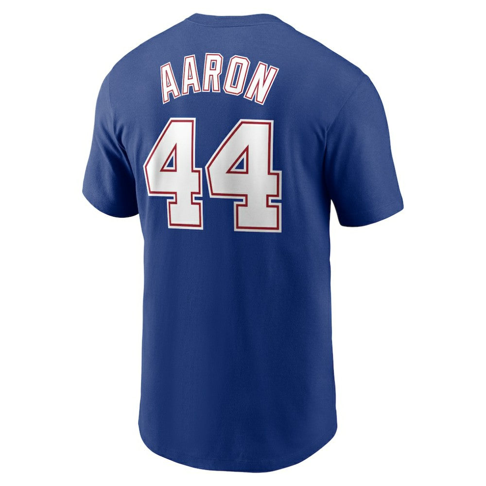 Hank Aaron Atlanta Braves Nike Cooperstown Collection Fuse Name & Number T-Shirt - MLB T-shirts
