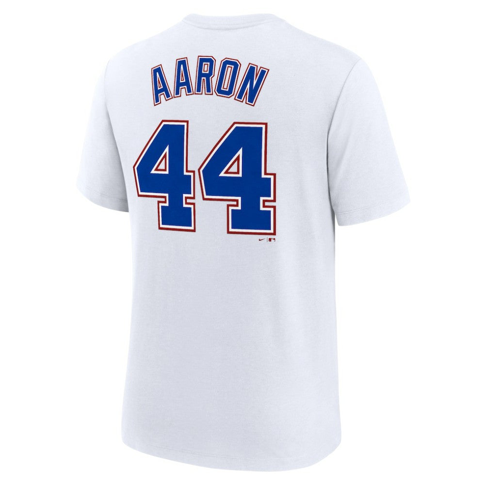 Hank Aaron Atlanta Braves Nike Cooperstown Collection Tri-Blend Name & Number T-Shirt - MLB T-shirts
