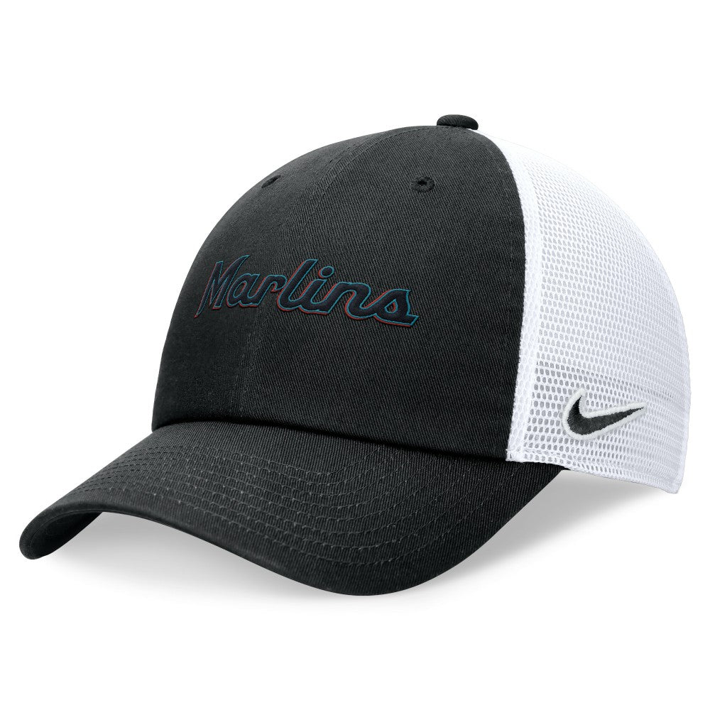 Miami Marlins Nike Wordmark Adjustable Trucker Hat - MLB Hats