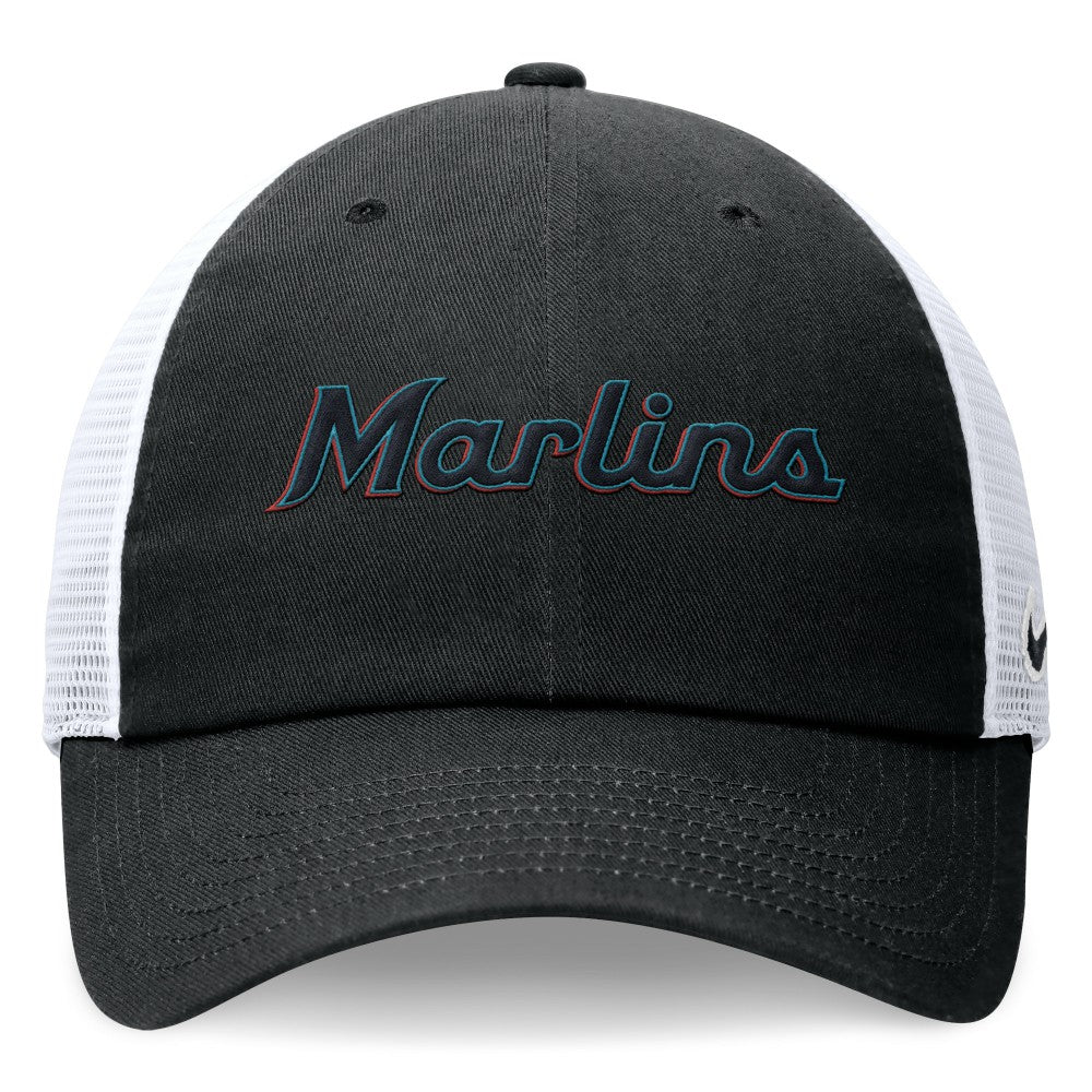 Miami Marlins Nike Wordmark Adjustable Trucker Hat - MLB Hats