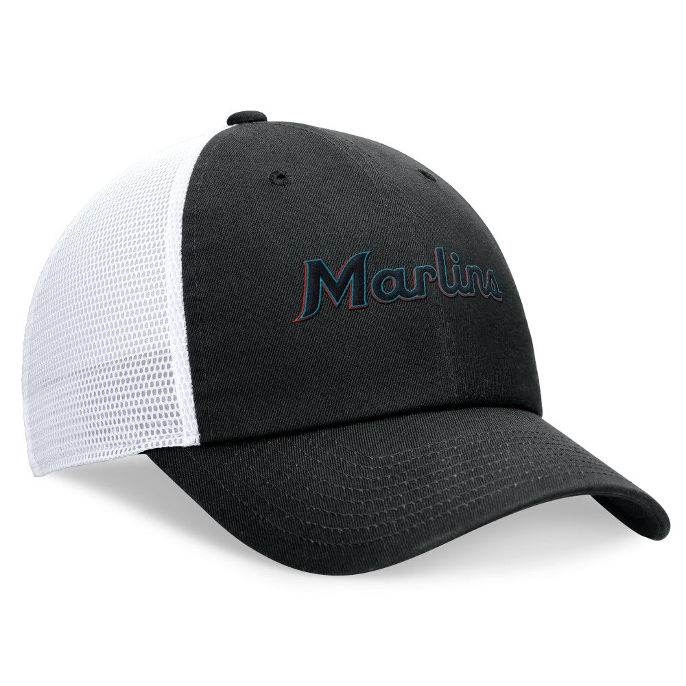 Miami Marlins Nike Wordmark Adjustable Trucker Hat - MLB Hats