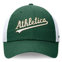 Athletics Nike Wordmark Adjustable Trucker Hat - MLB Hats