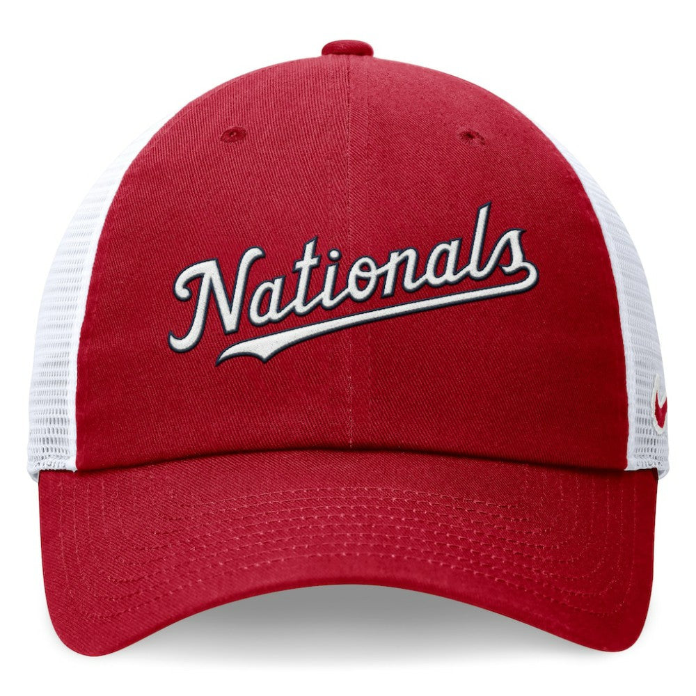 Washington Nationals Nike Wordmark Adjustable Trucker Hat - MLB Hats